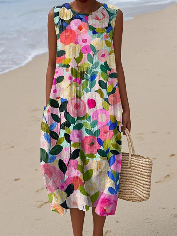 Spring Sleeveless Midi Dresses