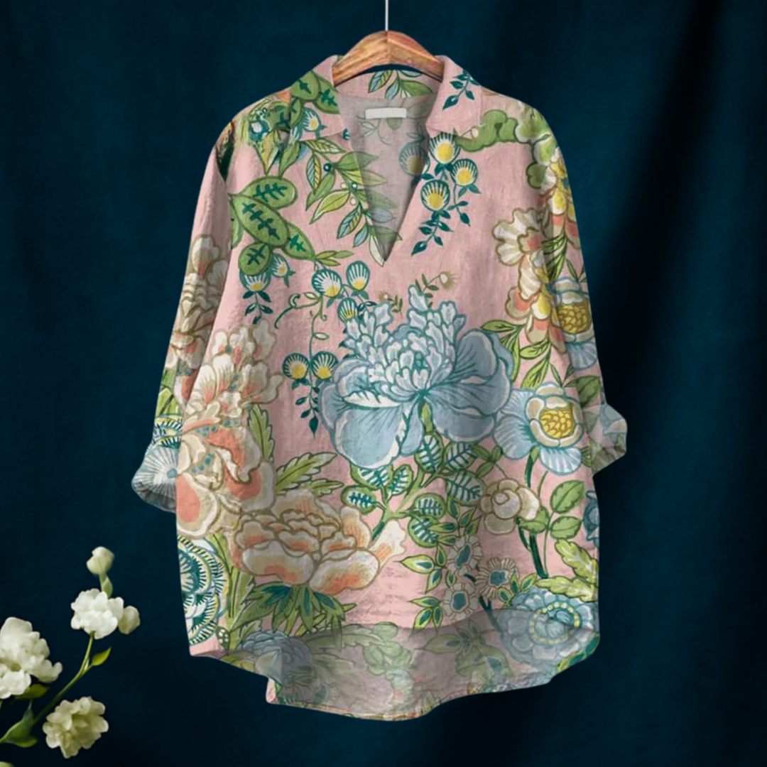 Spring v-neck Blouses