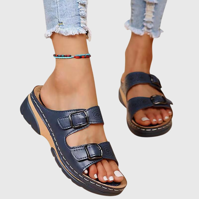 Diora™ | Sandales confortables en cuir
