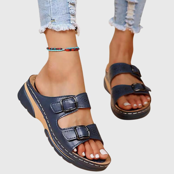 Diora™ | Sandales confortables en cuir