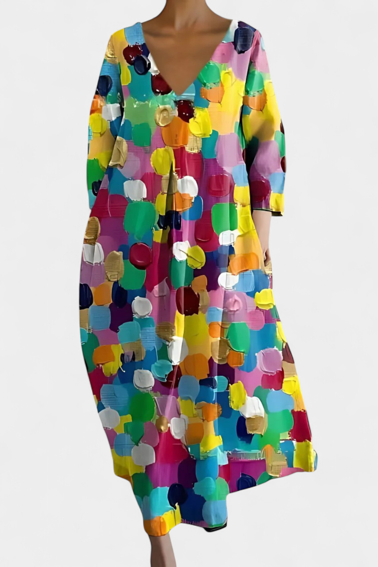 Isalinde | Robe confortable à col en V