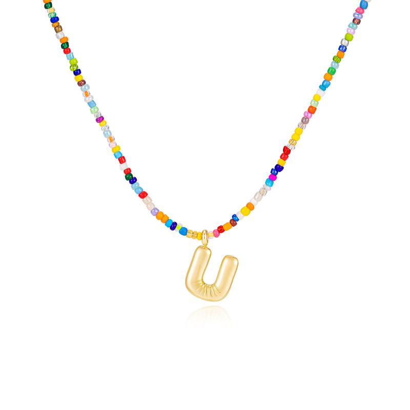 COLLIER À LETTRES À BULLES COLORÉES MACY™