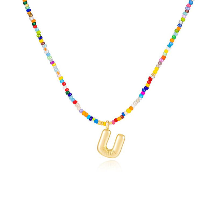 COLLIER À LETTRES À BULLES COLORÉES MACY™