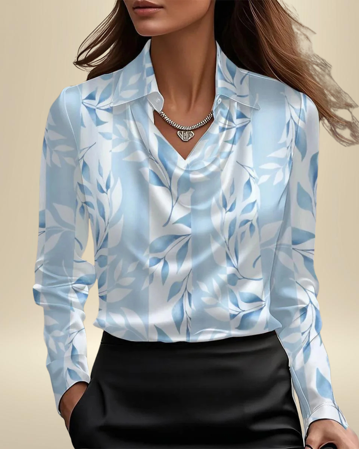 Rosalie | Long Sleeve Satin Blouse