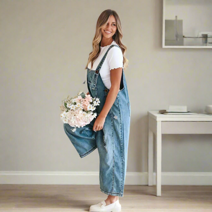 CARMELITA™ – Combinaison ajustable délavée vintage