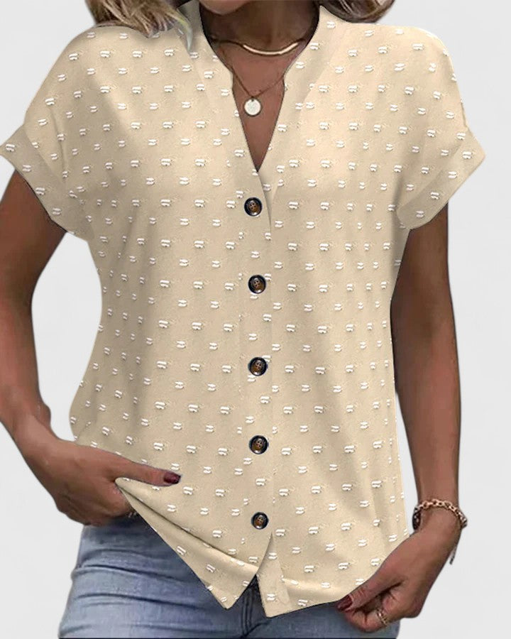Miles | Chemise confortable à col en V