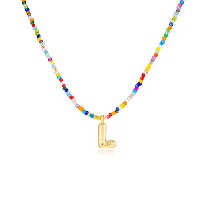 COLLIER À LETTRES À BULLES COLORÉES MACY™