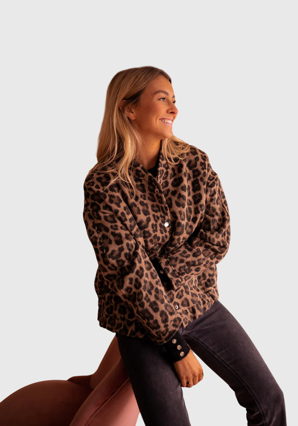 Élodie | Veste élégante à imprimé léopard