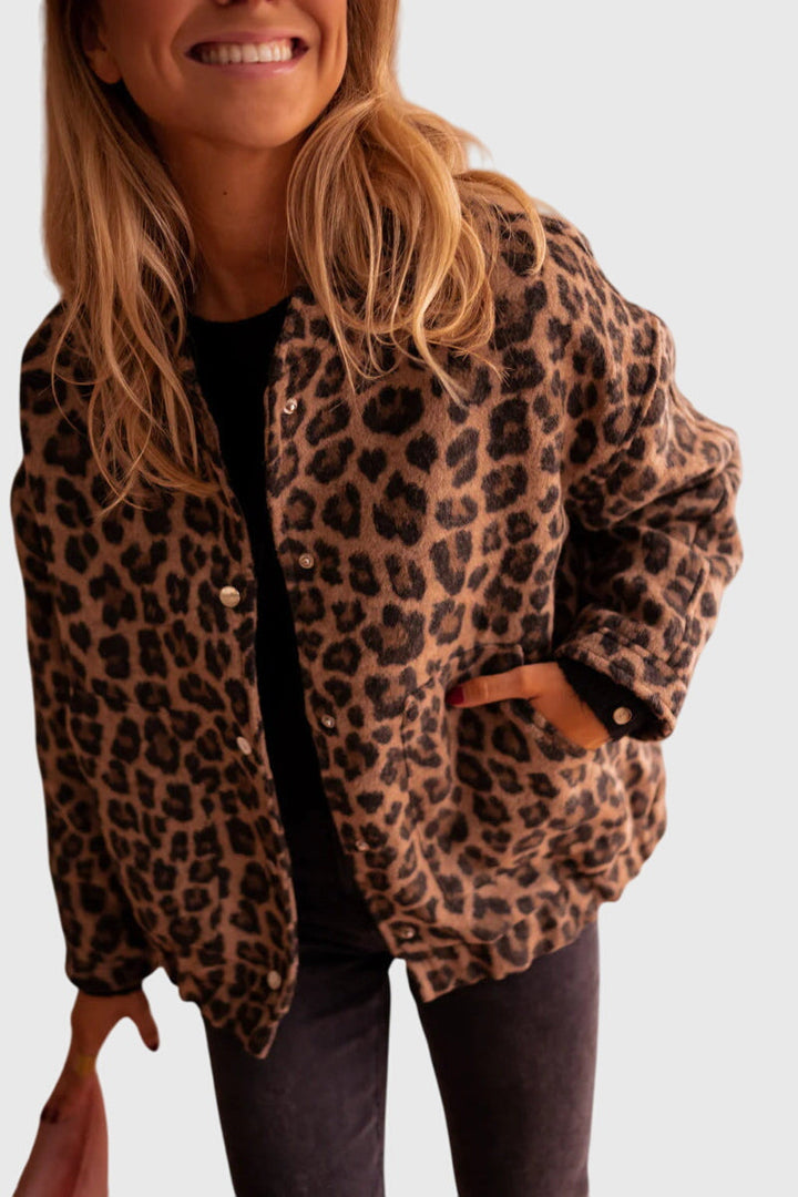 Élodie | Veste élégante à imprimé léopard