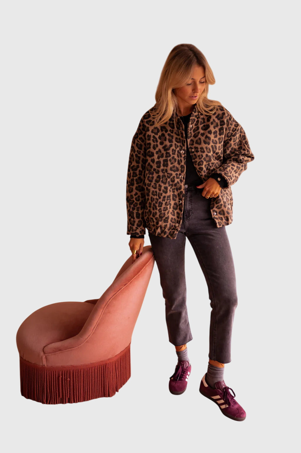 Élodie | Veste élégante à imprimé léopard