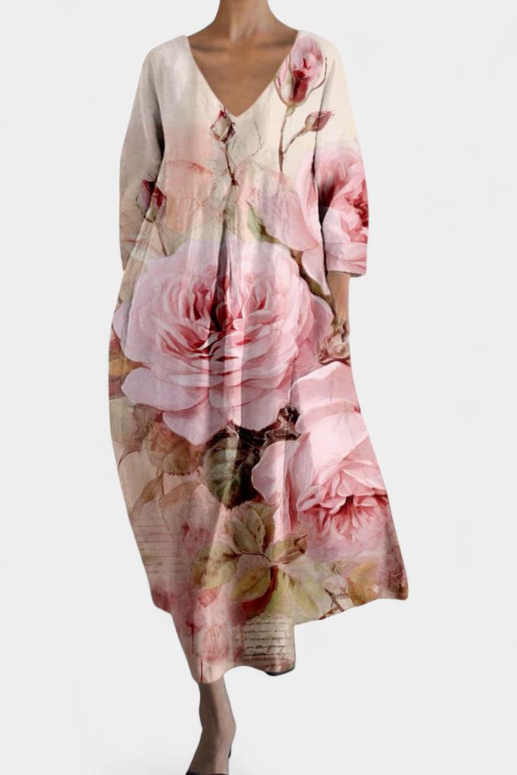 Isalinde | Robe confortable à col en V