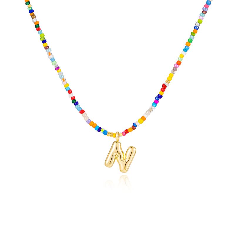 COLLIER À LETTRES À BULLES COLORÉES MACY™