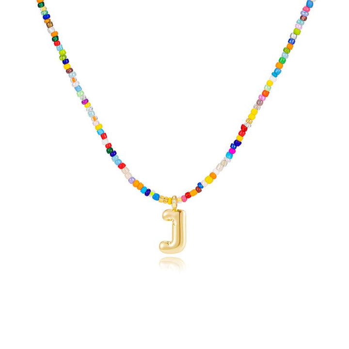 COLLIER À LETTRES À BULLES COLORÉES MACY™