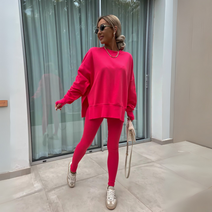 CLARIS™ - Ensemble décontracté sweat-shirt à manches longues et pantalon