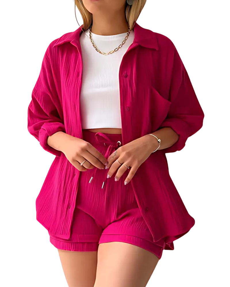 VERA™ – Ensemble short boutonné moderne