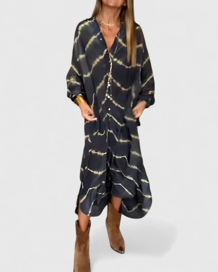 Amélie™ | Robe longue rayée bohème élégante
