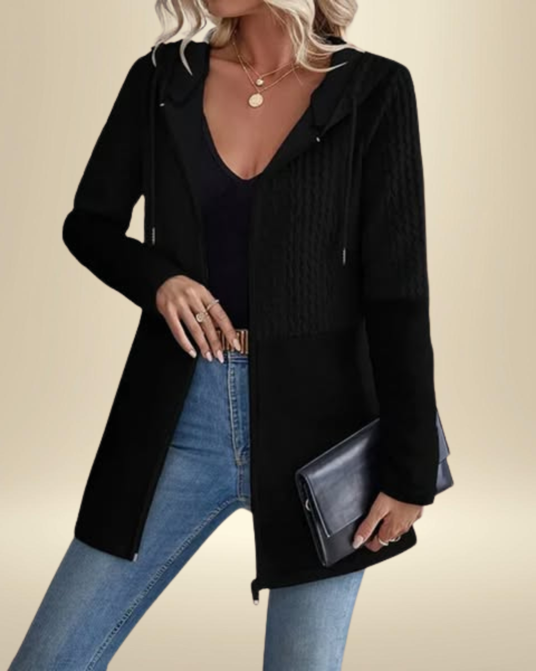 Elena | Knit Zip Hoodie