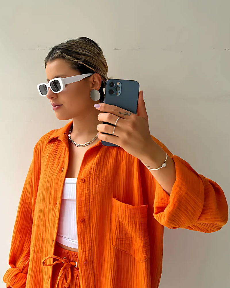 VERA™ – Ensemble short boutonné moderne