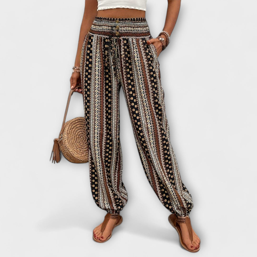 Scarlett - Pantalon à motif ethnique
