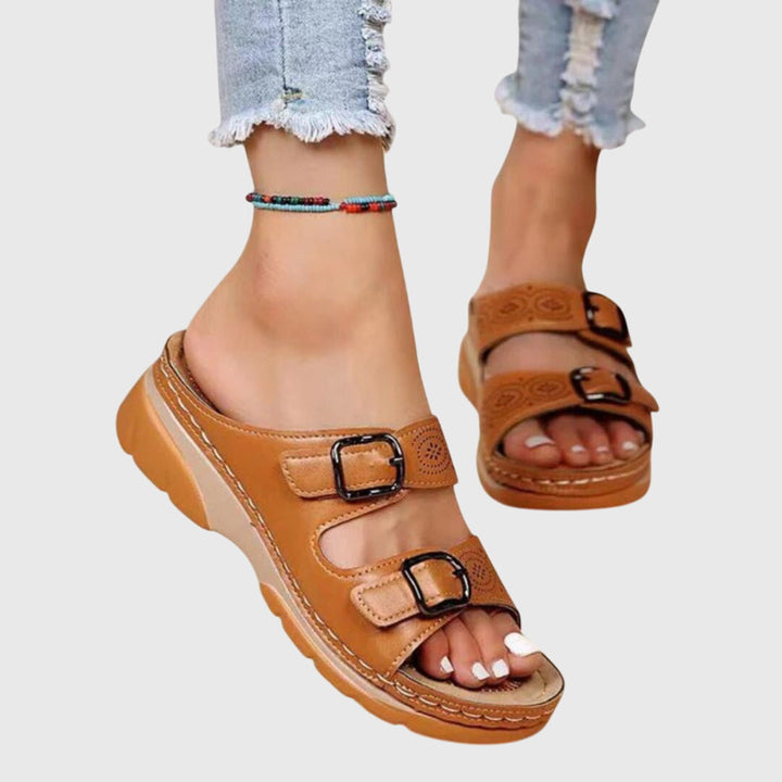 Diora™ | Sandales confortables en cuir
