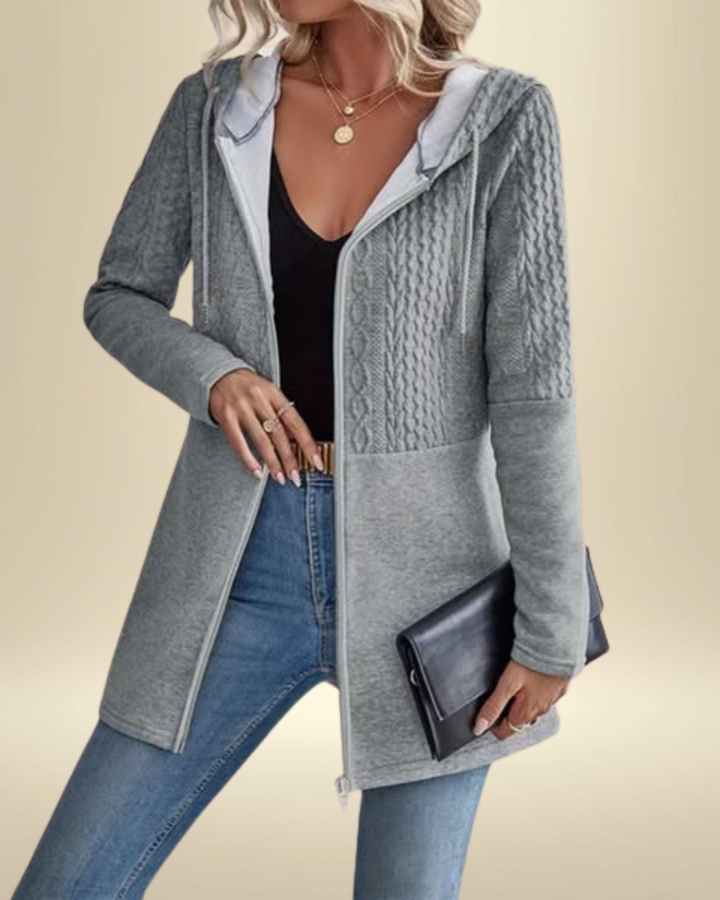 Elena | Knit Zip Hoodie