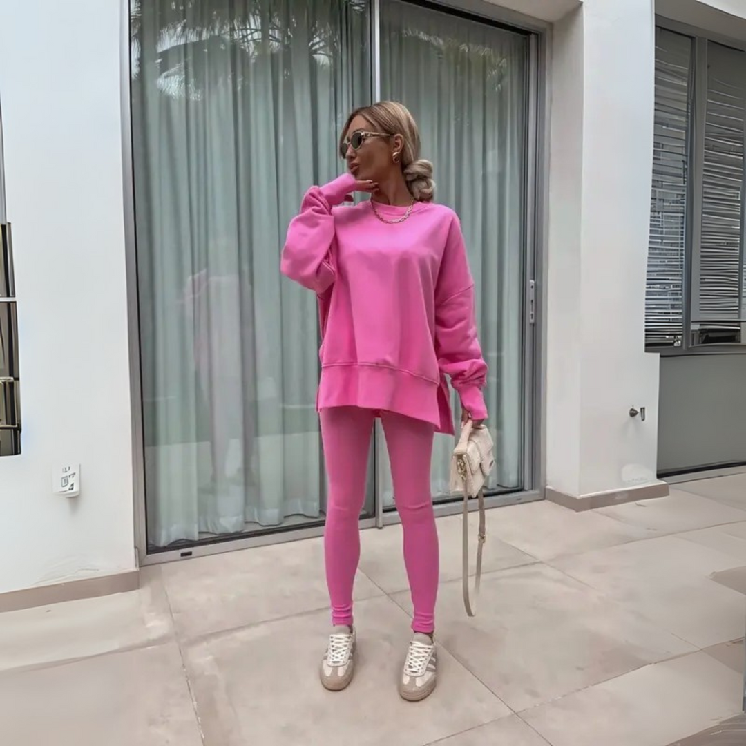 CLARIS™ - Ensemble décontracté sweat-shirt à manches longues et pantalon