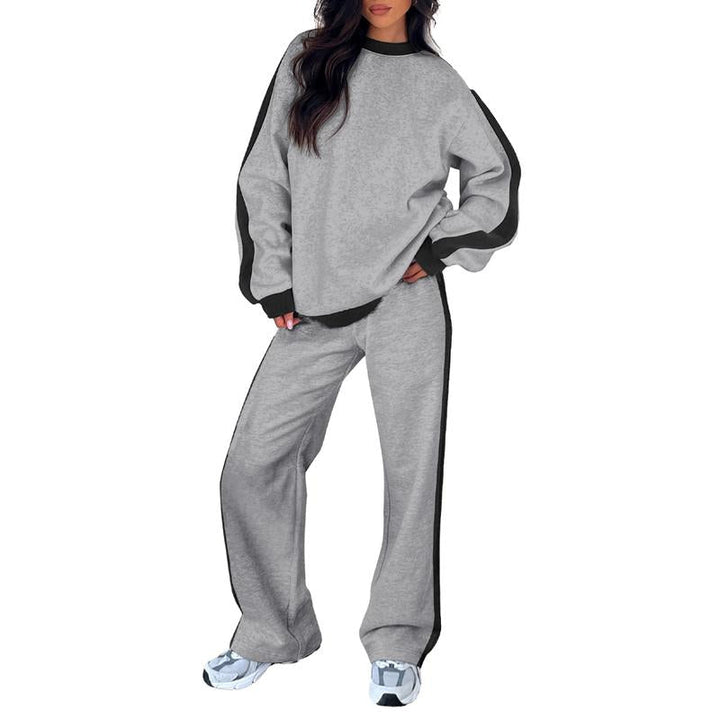 SANDI™ - Ensemble lounge confortable 2 pièces : sweat-shirt et pantalon droit