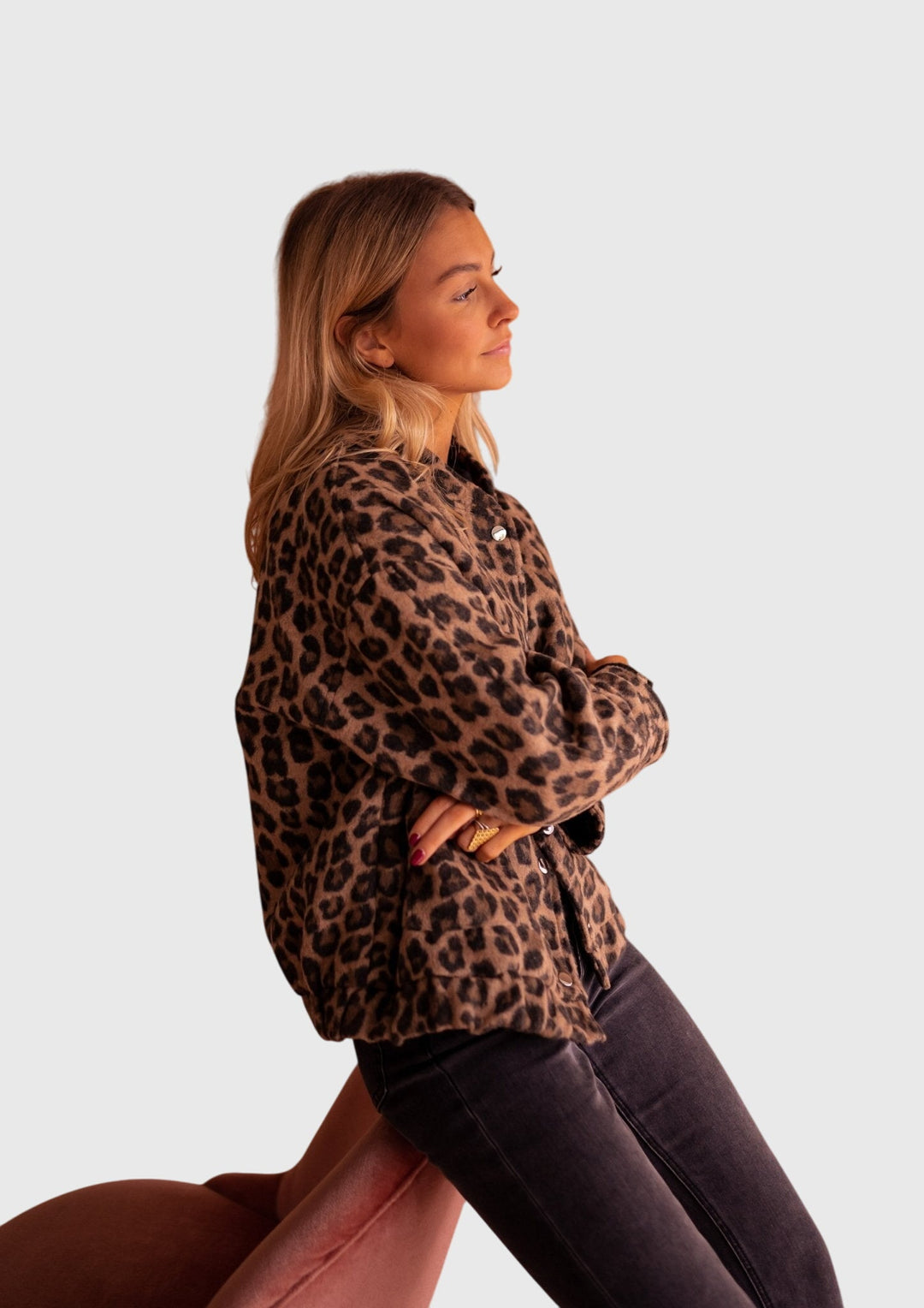 Élodie | Veste élégante à imprimé léopard