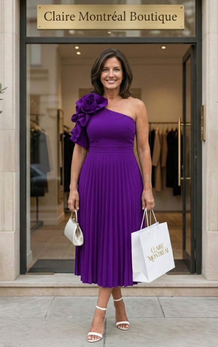 MINERVA™ - Élégante robe de soirée asymétrique à volants grande taille