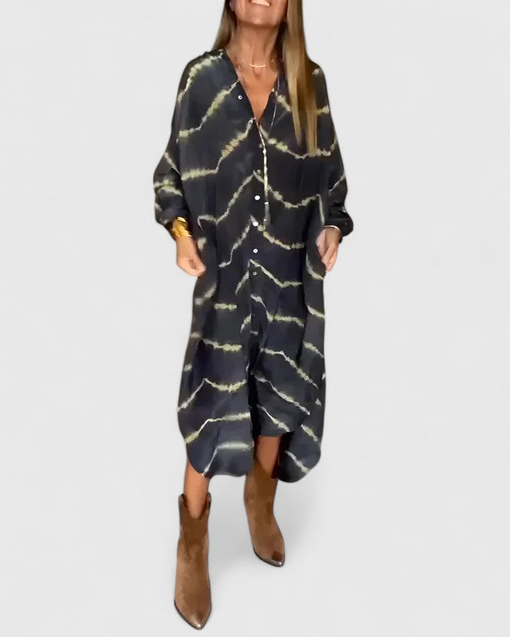 Amélie™ | Robe longue rayée bohème élégante