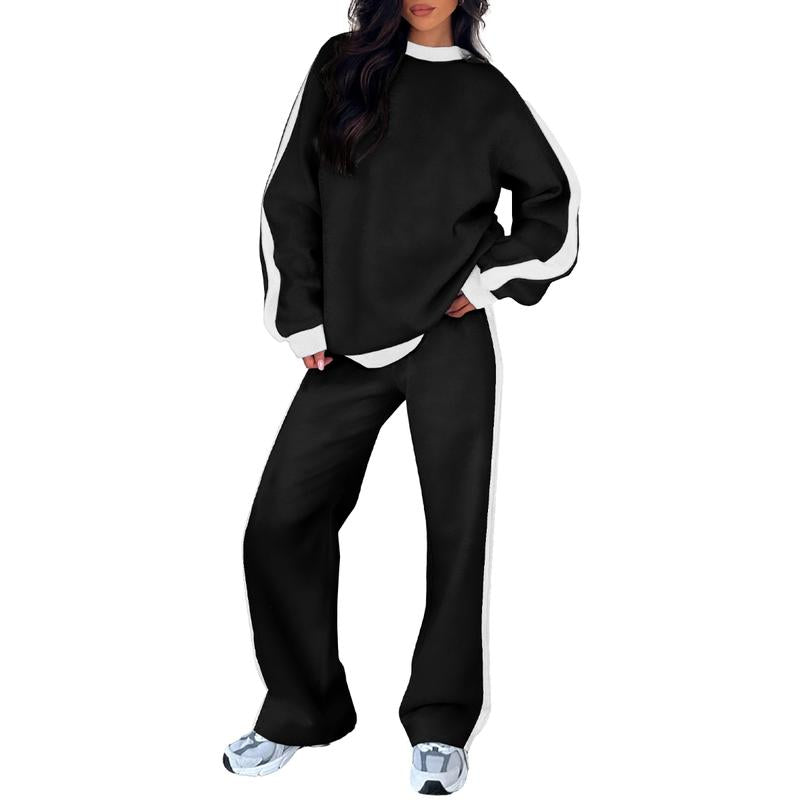 SANDI™ - Ensemble lounge confortable 2 pièces : sweat-shirt et pantalon droit