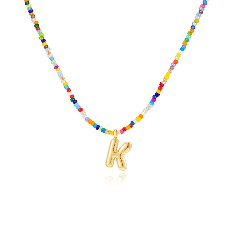 COLLIER À LETTRES À BULLES COLORÉES MACY™