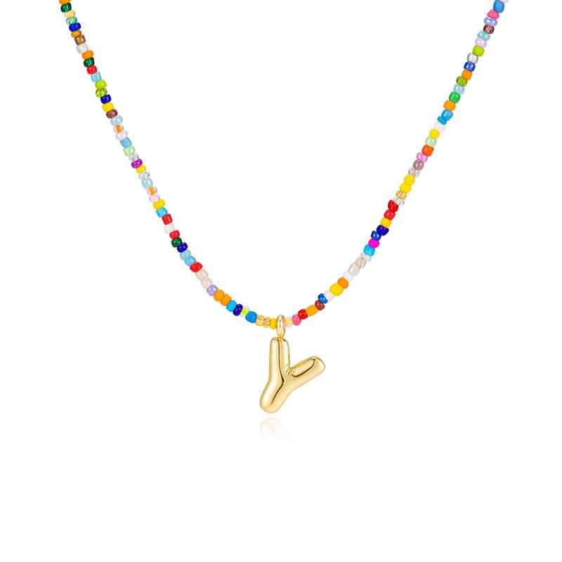 COLLIER À LETTRES À BULLES COLORÉES MACY™