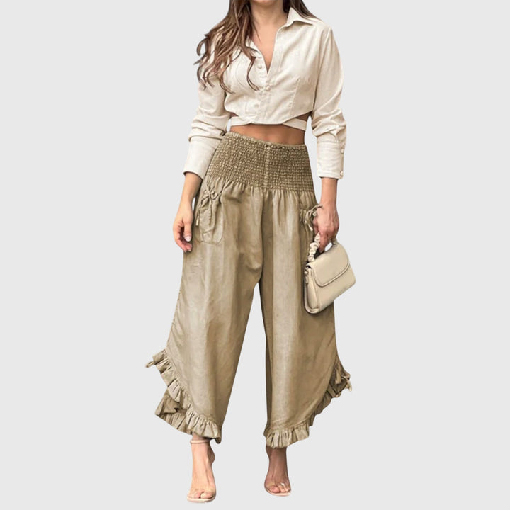 Jaya - Pantalon décontracté à plis tendance
