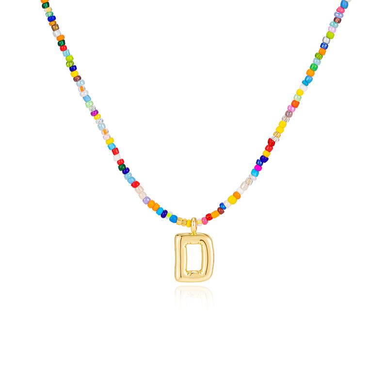 COLLIER À LETTRES À BULLES COLORÉES MACY™
