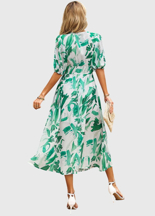 Merlin™ | Robe midi fleurie flatteuse