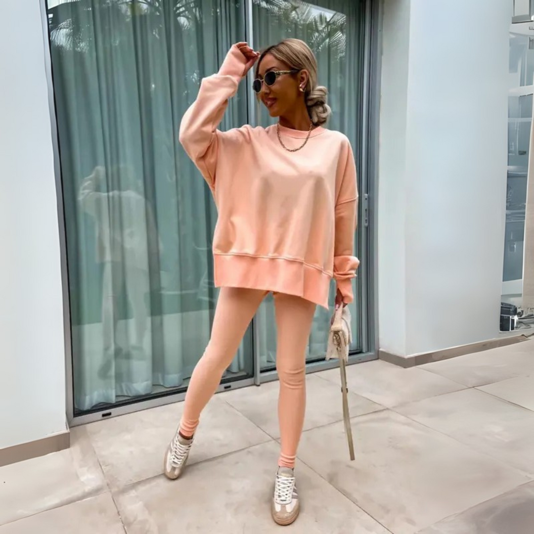 CLARIS™ - Ensemble décontracté sweat-shirt à manches longues et pantalon