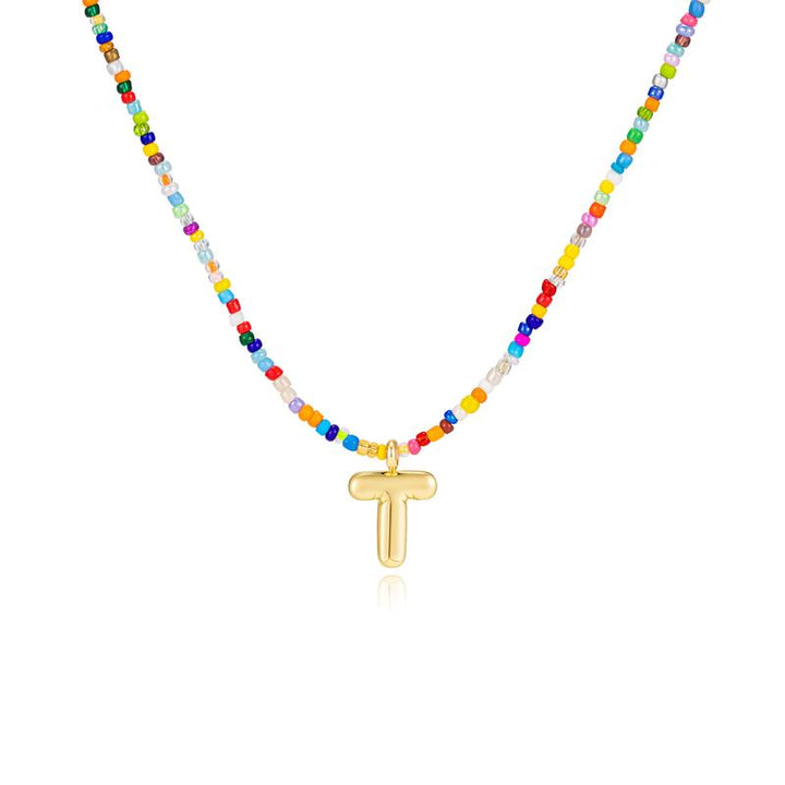 COLLIER À LETTRES À BULLES COLORÉES MACY™