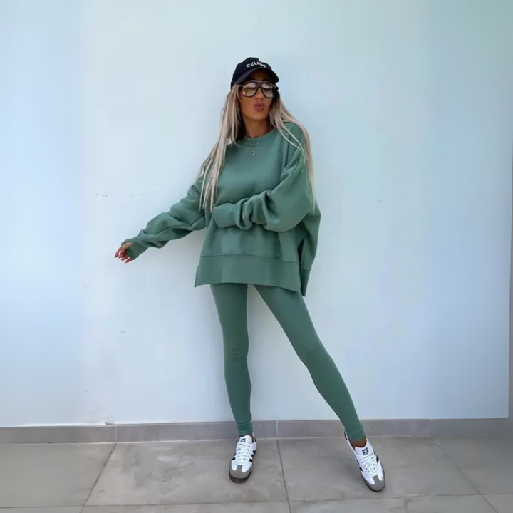 CLARIS™ - Ensemble décontracté sweat-shirt à manches longues et pantalon