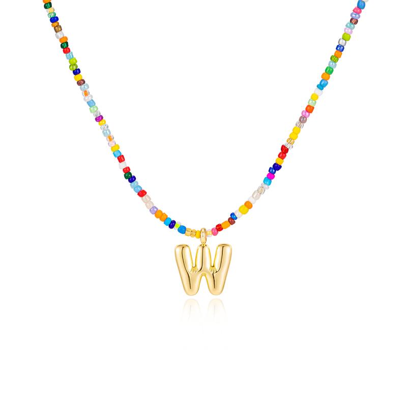 COLLIER À LETTRES À BULLES COLORÉES MACY™