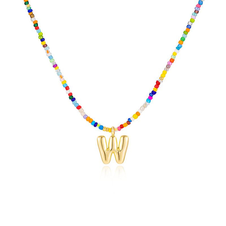 COLLIER À LETTRES À BULLES COLORÉES MACY™