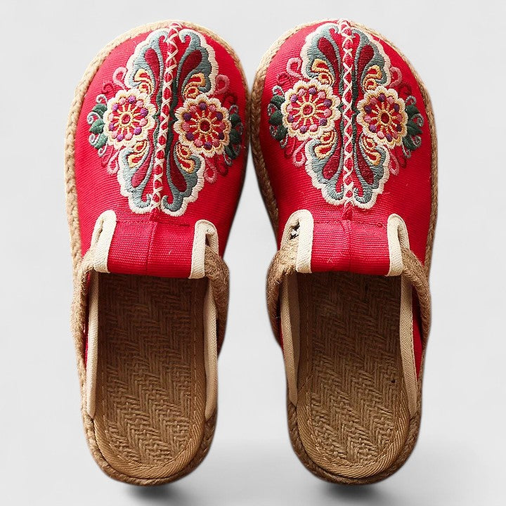 Marousse | Mules fleuries confortables faites à la main
