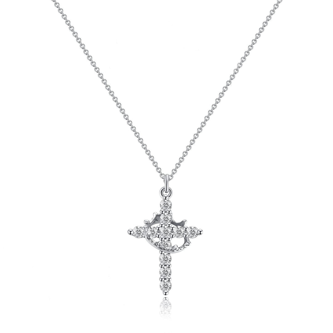 CLARISSE™ – Collier classique croix et couronne