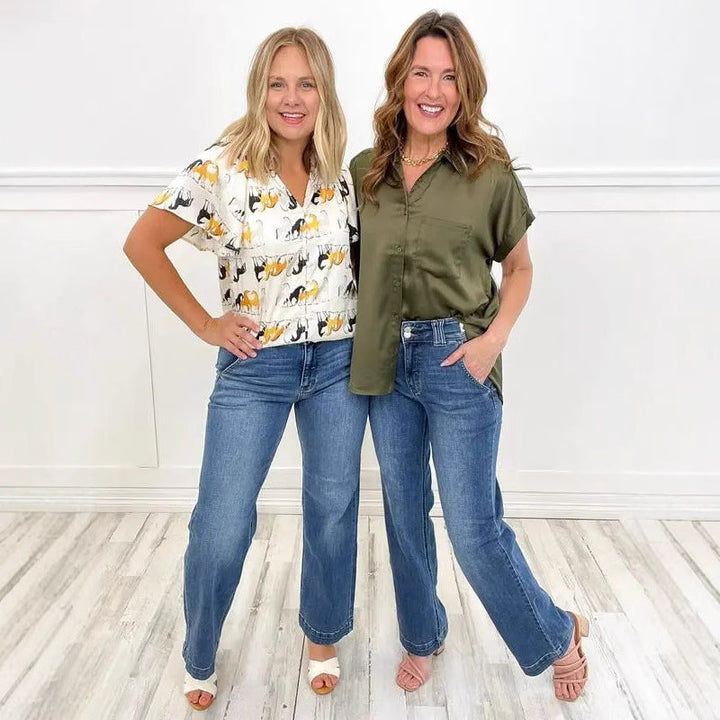 TALLIS™ – Jeans larges confortables à doublure double