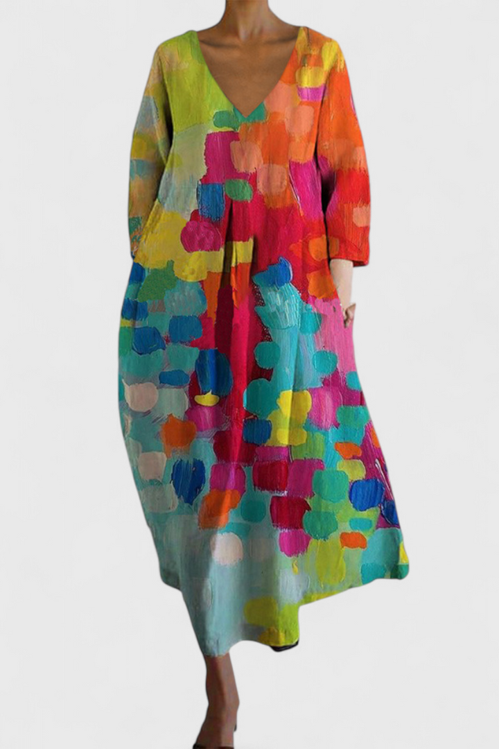 Isalinde | Robe confortable à col en V