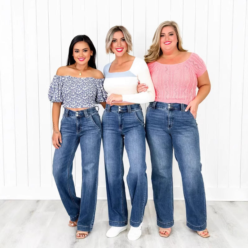 TALLIS™ – Jeans larges confortables à doublure double