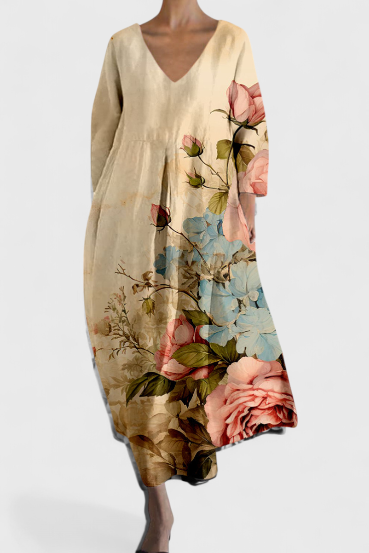 Isalinde | Robe confortable à col en V