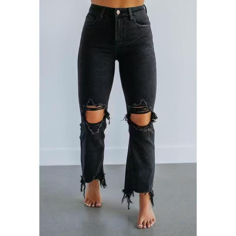 TALA™ – Jean slim déchiré délavé décontracté