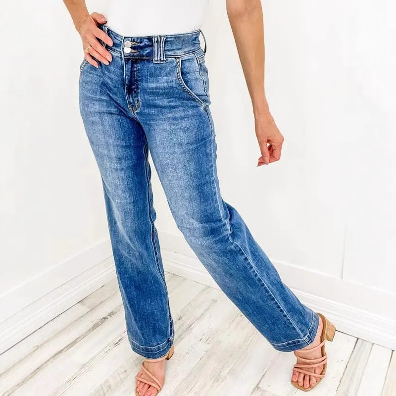 TALLIS™ – Jeans larges confortables à doublure double