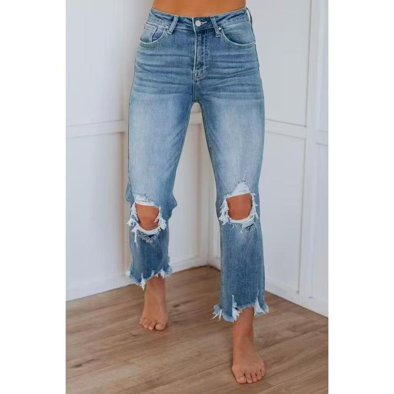 TALA™ – Jean slim déchiré délavé décontracté